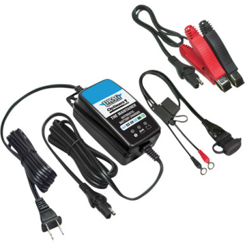 PartzBiz HD: 3487386-Drag Specialties Optimate 1 Duo Battery Charger Maintainer 12V Motorcycle Street