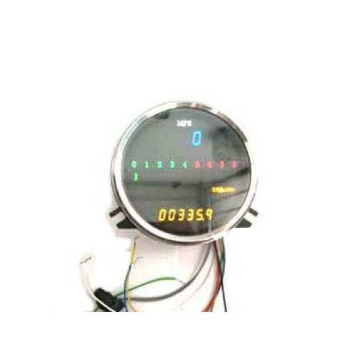 PartzBiz HD: 3448468-Electronic LED Digital Speedometer Speedo Tachometer Tach Combo Drop In Harley
