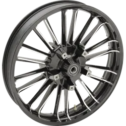 PartzBiz HD 3D-ATL213BCABST - Coastal Black Cut Atlantic Precision Wheel Rim 21 3.5 2008+ Harley Touring ABS
