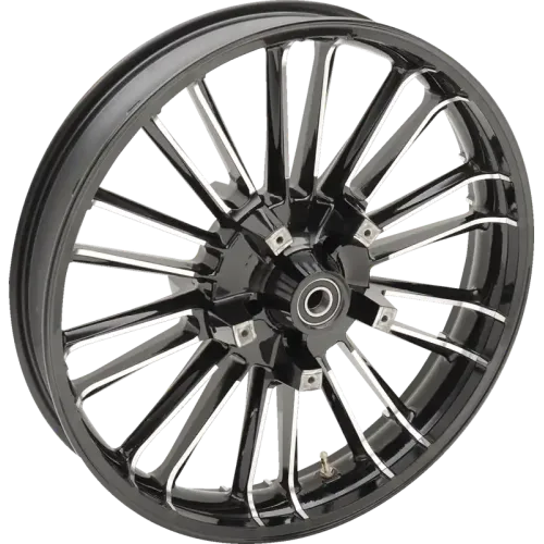 PartzBiz HD: 3480468-Coastal Black Cut Atlantic Precision Wheel Rim 21 3.5 2008+ Harley Touring ABS