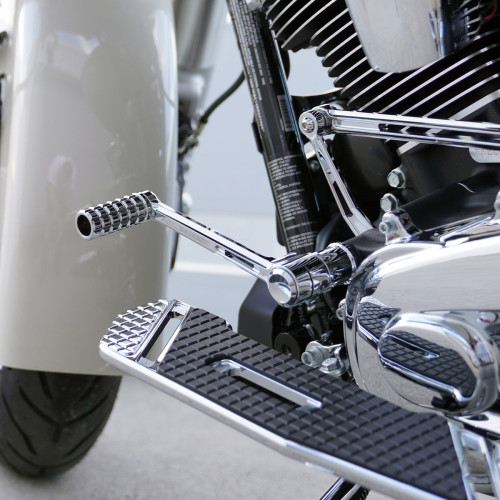 PartzBiz HD: 3489219-Arlen Ness SpeedLiner Shift Peg Kit Chrome Knurled CNC Billet Aluminum Harley