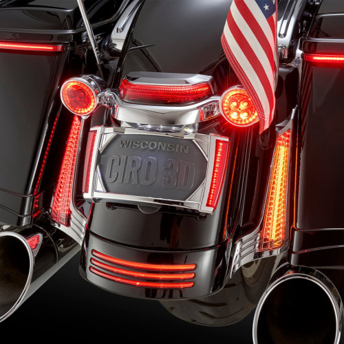 PartzBiz HD: 3448873-Ciro Fender Saddlebag สีดำแผงฟิลเลอร์ LED Run เบรคไฟเลี้ยว Harley 14-2017 PartzBiz HD: 3448873-Ciro Fender Saddlebag สีดำแผงฟิลเลอร์ LED Run เบรคไฟเลี้ยว Harley 14-2017