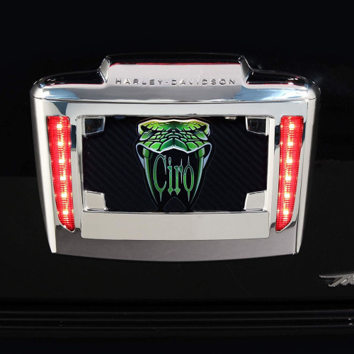 PartzBiz HD: 3467821-Ciro LED License Chrome Plate Frame Plug-N-Play Running Light Harley 09+ Trike PartzBiz HD: 3467821-Ciro LED License Chrome Plate Frame Plug-N-Play Running Light Harley 09+ Trike