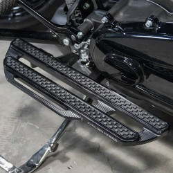 PartzBiz HD 410-016 - Arlen Ness Method Extended Driver Floorboards Black 18” Pair Harley Touring 99+