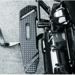 PartzBiz HD 410-020 - Arlen Ness Black Aluminum Speedliner Long Driver Floorboards Harley Touring 99+