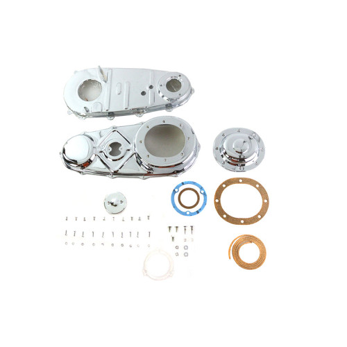 PartzBiz HD: 3452940-Replica Outer Primary Cover Chrome Kit Gasket Derby 1955-1964 Harley Panhead FL