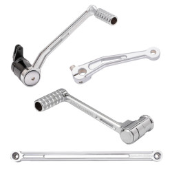PartzBiz HD 420-105 - Arlen Ness Solo Chrome Speedliner Foot Control Kit w/ Toe Shifter Harley Touring