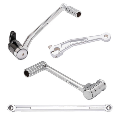 PartzBiz HD: 3483012-Arlen Ness Solo Chrome Speedliner Foot Control Kit w/ Toe Shifter Harley Touring