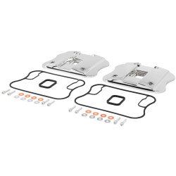 PartzBiz HD 43-0151 - Motorshop Chrome Top Rocker Box Cover Kit 7-3/4” Harley Sportster XL 86-03