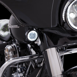 PartzBiz HD 45403 - Ciro LED Lighted Fang Front Signal Lights Chrome Pair Set Harley Touring 16-22 PartzBiz HD 45403 - Ciro LED Lighted Fang Front Signal Lights Chrome Pair Set Harley Touring 16-22