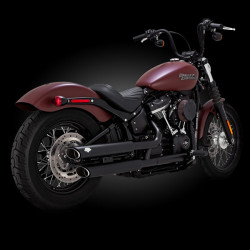 PartzBiz HD 46376 - Vance & Hines Black PCX Twin Slash 3‚” ท่อเก็บเสียงแบบสลิปออน 2018+ Harley Softail