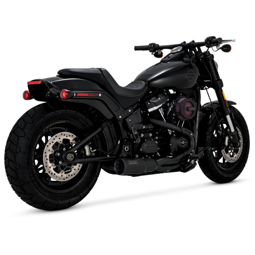 PartzBiz HD: 3486209-Vance & Hines ท่อไอเสียสั้น Upsweep 2 Into 1 สีดำ Harley Softail 18+ M8