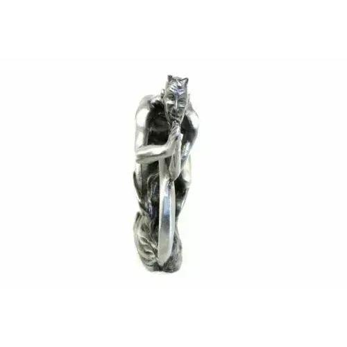 PartzBiz HD: 3449989-Devil and Wheel Front Fender Ornament Silver Pewter Finish Harley Custom Vintage