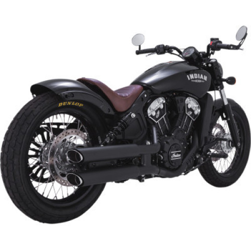 PartzBiz HD: 3485100-Vance & Hines Black Twin Slash Slip On Mufflers ท่อไอเสีย Indian Scout 15+