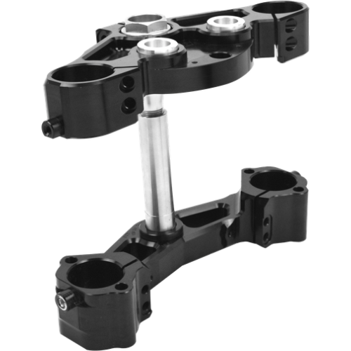 PartzBiz HD: 3478490-Hawg Halters Dominator Black 49mm Triple Trees Stock Replacement Harley Touring