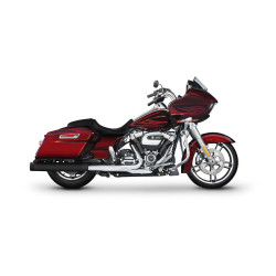 PartzBiz HD 500-0103 - Rinehart Racing 4” Slip-On Black Mufflers Pipes Exhaust 1995-2016 Harley Touring