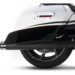 PartzBiz HD 500-0107-MERGE - Rinehart Black Merge 4” Slip-On Mufflers Exhaust 2017-2019 Harley Touring Bagger