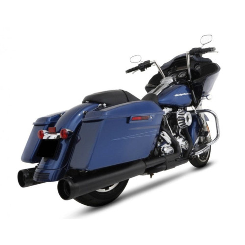 PartzBiz HD: 3474933-Rinehart Racing 4” Black Tip Exhaust Mufflers Slip On Harley Touring 1995-2016