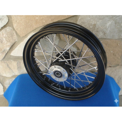PartzBiz HD: 3456102-Rear 16 x 3 40 Spoke Black Rim Hub Wheel Harley Dyna Softail Sportster 2000-2004