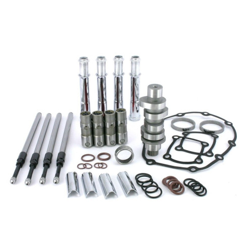 PartzBiz HD: 3462384-Zippers Red Shift 468 Cam M8 Kit Package Chrome Pushrods Harley Touring Softail