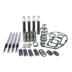 PartzBiz HD 517-318B - Zippers Red Shift 468 Cam M8 Kit Package Black Pushrods Harley Touring Softail