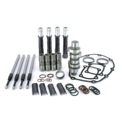PartzBiz HD 517-319B - Zippers Red Shift 472 Cam M8 Kit Package Black Pushrods Harley Touring Softail