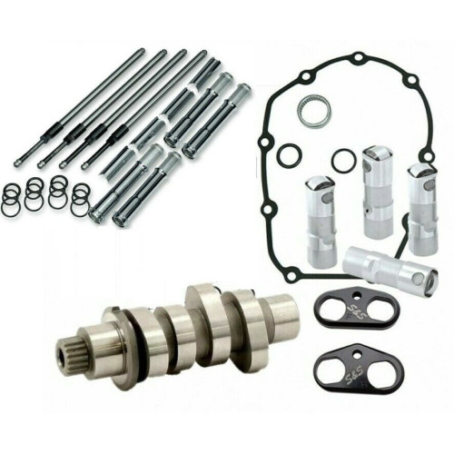 PartzBiz HD: 3462390-ซิปสีแดง Shift 548 Cam M8 ชุด Chrome Pushrods Harley Touring Softail