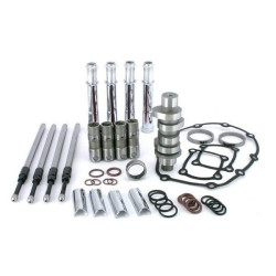 PartzBiz HD 517-331B - Zippers Red Shift 548 Cam M8 Kit Package Black Pushrods Harley Touring Softail