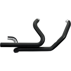 PartzBiz HD 550-0143B - Black S&S Power Tune Crossover Headers Exhaust Dual Pipes 09-2016 Harley Touring