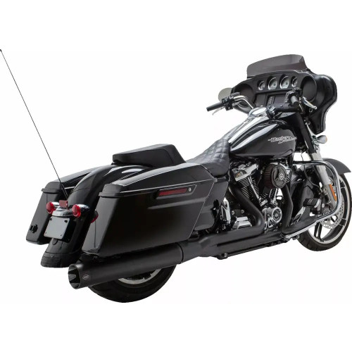 PartzBiz HD: 3477626-S&S Cycle 2 เป็น 1 Sidewinder ระบบท่อไอเสียสมบูรณ์ Chrome 17+ Harley Touring