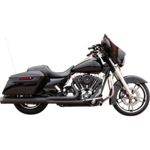 PartzBiz HD: 3478500-S&S Cycle Black Sidewinder 2 into 1 Complete Exhaust System 95-16 Harley Touring