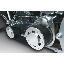 PartzBiz HD 58-730 - Polished Ultima 3.35” Inch Street Open Belt Drive Primary 90-06 Harley Softail