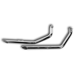 PartzBiz HD 60-207 - Chrome Drag Pipes Straight Exhaust System 1.75” 1 3/4” 40” Harley Dyna FXD 91-06