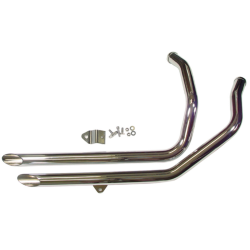 PartzBiz HD 60-214 - Ultima Chrome Drag Pipes Exhaust System 2” OD 40” Harley Sportster XL 1986-03