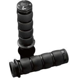 PartzBiz HD 6320 - Kuryakyn Black Rubber Soft ISO Cable Throttle Hand Grips Traditional Harley 6320 PartzBiz HD 6320 - Kuryakyn Black Rubber Soft ISO Cable Throttle Hand Grips Traditional Harley 6320