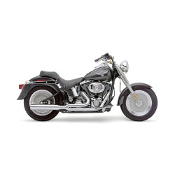 PartzBiz HD 6422 - Cobra Chrome Power Pro HP 2 Into 1 Pipe Exhaust System Harley 2012-2017 Softail