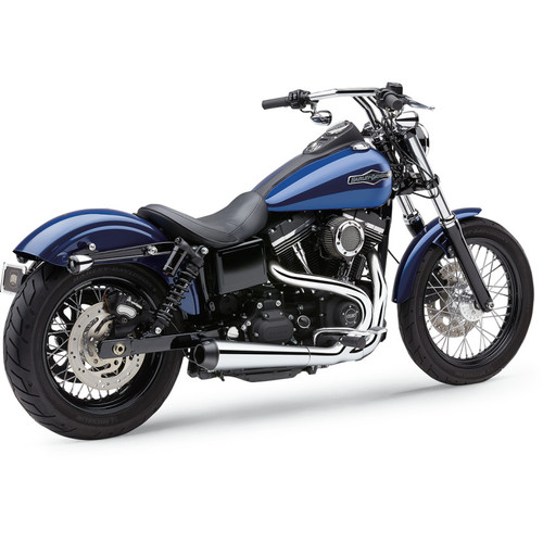 PartzBiz HD: 3447855-Chrome Cobra El Diablo 2 into 1 2-1 Full Exhaust Pipe Header 06-2011 Harley Dyna