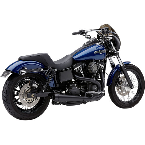 PartzBiz HD: 3443856-Black Cobra El Diablo 2 into 1 2-1 Full Exhaust Pipe Header 06-2011 Harley Dyna