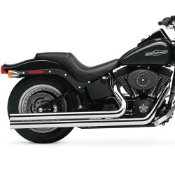 PartzBiz HD 6950T - Cobra Chrome Speedster Longs Exhaust System Pipes 1986-2006 Harley Softail 6950T