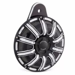 PartzBiz HD 70-250 - Arlen Ness Contrast Cut Black 10 Gauge Billet Horn Cover อัพเกรด Harley 95-2019