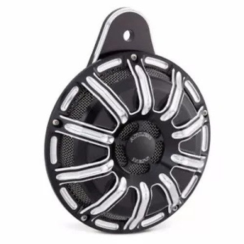 PartzBiz HD: 3442771-Arlen Ness Contrast Cut Black 10 Gauge Billet Horn Cover Upgrade  Harley 95-2019