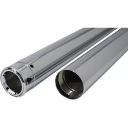 PartzBiz HD 710000 - Custom Cycle Show Chrome Fork Tubes 23-3/4‚” เหล็ก 49 มม. Harley Softail 18+