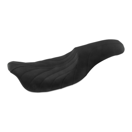 PartzBiz HD: 3467627-Mustang Revere Journey 2 Up 1 Piece Seat Black Gravity Stitch Harley 08+ Touring