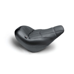PartzBiz HD 75160 - Mustang Black Standard Touring Solo Driver Front Seat Harley Street Bob M8 2018
