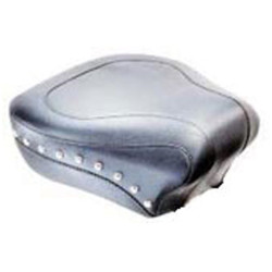 PartzBiz HD 75509 - Mustang Wide Style Black Studded Rear Passenger Seat Pad Harley Softail 1984-99