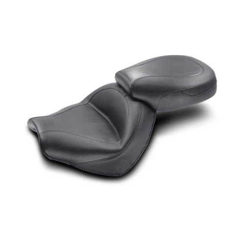 PartzBiz HD: 3455543-Mustang Two Piece Vintage Wide Touring Seat Black Saddle Honda VTX1300C 04-2009