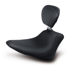 PartzBiz HD 76760 - Mustang Wide Tripper Black Solo Seat 2011-2017 Harley Softail Slim & Blackline