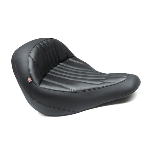 PartzBiz HD: 3451717-Mustang Black Standard Touring Driver Solo Seat Harley Low Rider Sport Glide 18+