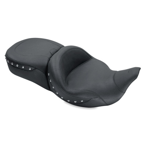 PartzBiz HD: 3455539-Mustang Super One-Piece Vintage Seat With Driver Backrest 08-2020 Harley Touring