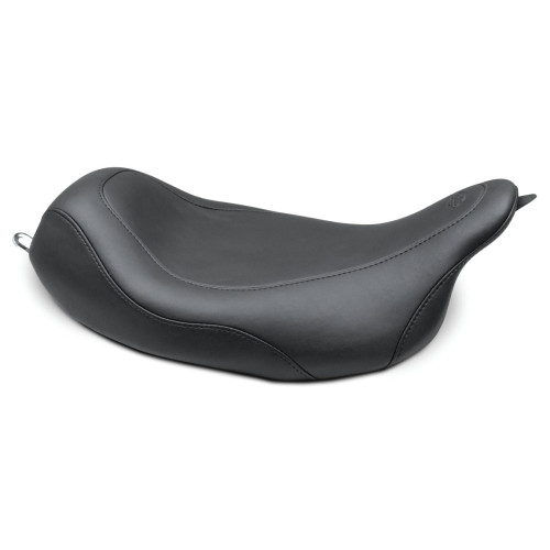 PartzBiz HD: 3489318-Mustang Wide Tripper Solo Seat Removable Backrest Black Red Harley Touring 2008+